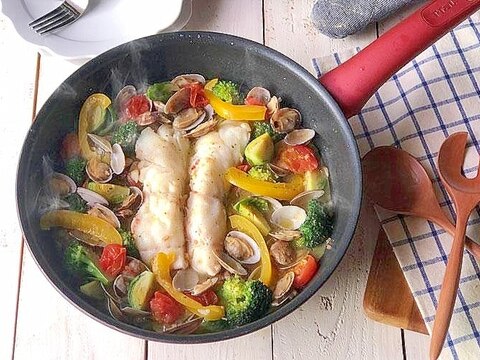 春野菜と真鱈のアクアパッツァ